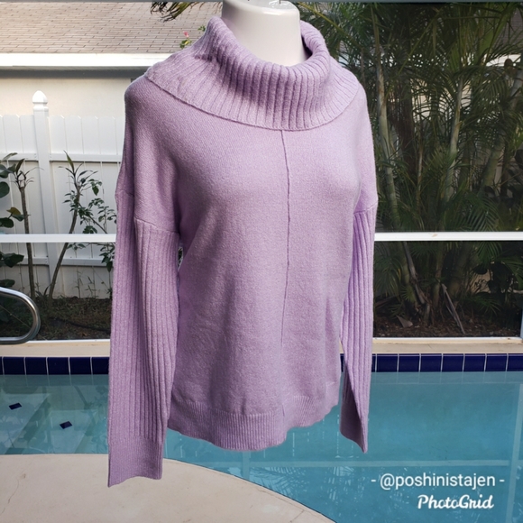 NWT Jason Maxwell Lilac Cowl Neck Sweater - Picture 4 of 7
